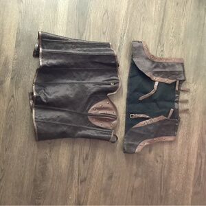 Stylish Brown Corset with Leather Accents